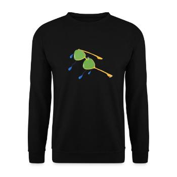 BRILLEN, DIE ICH MIR NICHT KAUFEN KONNTE, ALS ICH JUNG WAR v.Finale - Unisex Pullover - Schwarz - Vorne - Alina (178cm) & Michal (187cm)