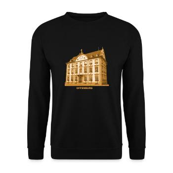 Offenburg Rathaus Ortenaukreis Baden-Württemberg - Unisex Sweatshirt - black - Front - Alina (178cm) & Michal (187cm)