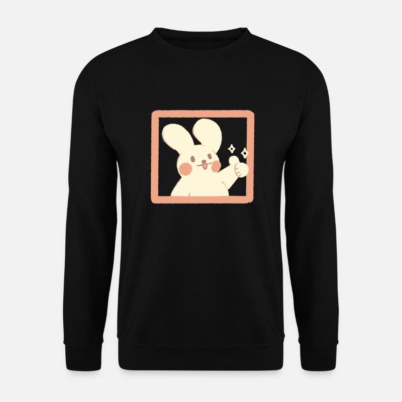 Daumen hoch Hase - Unisex Pullover - Schwarz