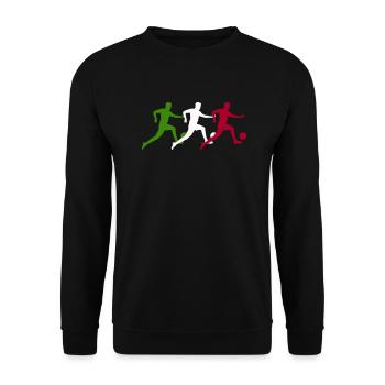 Football Players Italy - Unisex Sweatshirt - black - Front - Alina (178cm) & Michal (187cm)