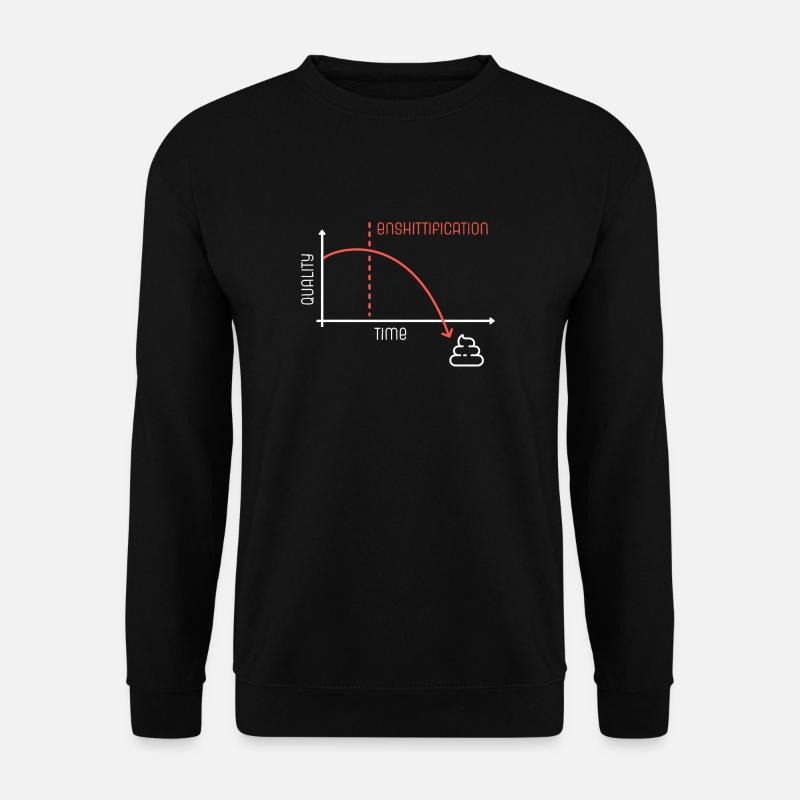 Enshittification Graph - Unisex Pullover - Schwarz