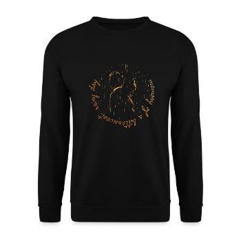 souvenir d’une journée pluvieuse douce-amère - DIGITAL - Sweat-shirt Unisexe - noir - Devant - Alina (178cm) & Michal (187cm)