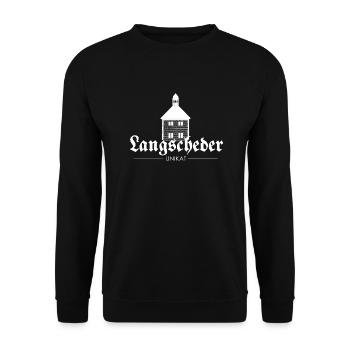 Langscheder Unikat - Unisex Pullover - Schwarz - Vorne - Alina (178cm) & Michal (187cm)