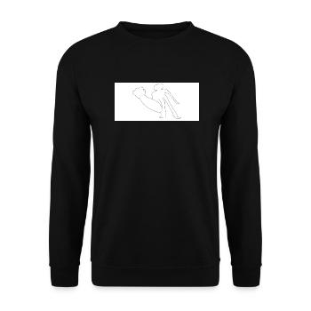 J ai un énorme bras alors attention les loser - Sweat-shirt Unisexe - noir - Devant - Alina (178cm) & Michal (187cm)