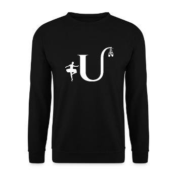 Lettre u ballerine - Sweat-shirt Unisexe - noir - Devant - Alina (178cm) & Michal (187cm)