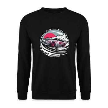 Japanese style car, JDM - Unisex Sweatshirt - black - Front - Alina (178cm) & Michal (187cm)