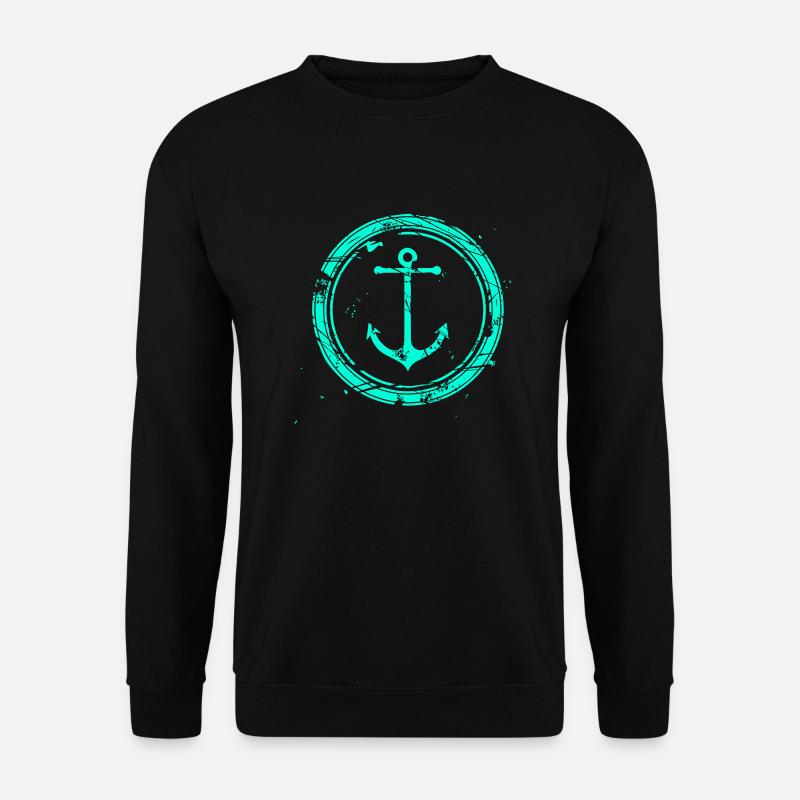 Maritimes Anker Motiv - Unisex Pullover - Schwarz