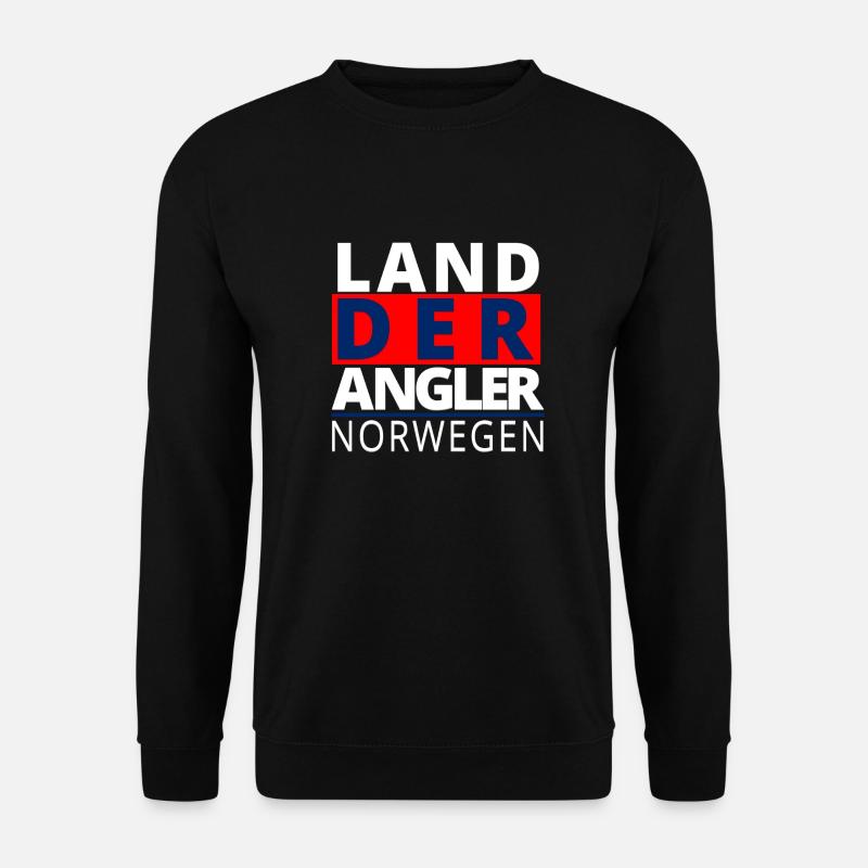 Land der Angler - Norwegen - Unisex Pullover - Schwarz