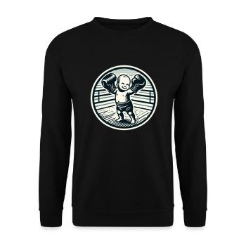 Petit Boxeur Champion - Sweat-shirt Unisexe - noir - Devant - Alina (178cm) & Michal (187cm)