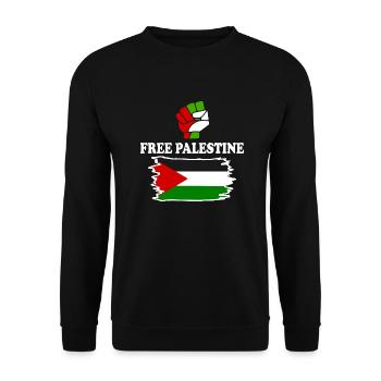 Free palestine - Sweat-shirt Unisexe - noir - Devant - Alina (178cm) & Michal (187cm)