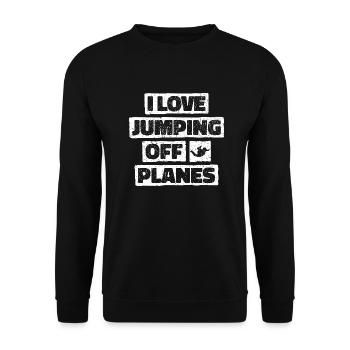 Parachutisme Passion Design. Cadeau d’adrénaline parfait - Sweat-shirt Unisexe - noir - Devant - Alina (178cm) & Michal (187cm)