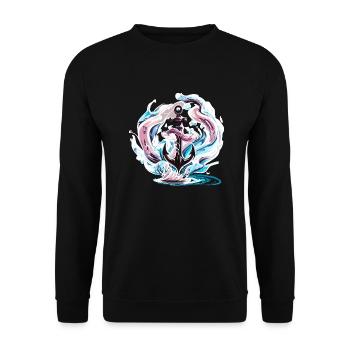 Chrom Anker - Unisex Pullover - Schwarz - Vorne - Alina (178cm) & Michal (187cm)