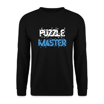 Puzzle Master Puzzles Spiel Puzzler Hobbyist - Unisex Pullover - Schwarz - Vorne - Alina (178cm) & Michal (187cm)