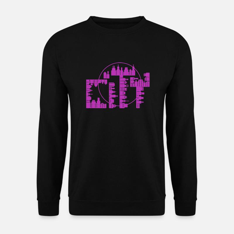 Skyline, City - version violette - Sweat-shirt Unisexe - noir