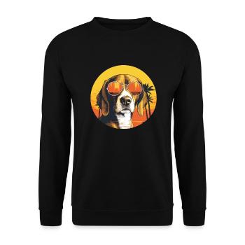 Beagle 2 - Sweat-shirt Unisexe - noir - Devant - Alina (178cm) & Michal (187cm)