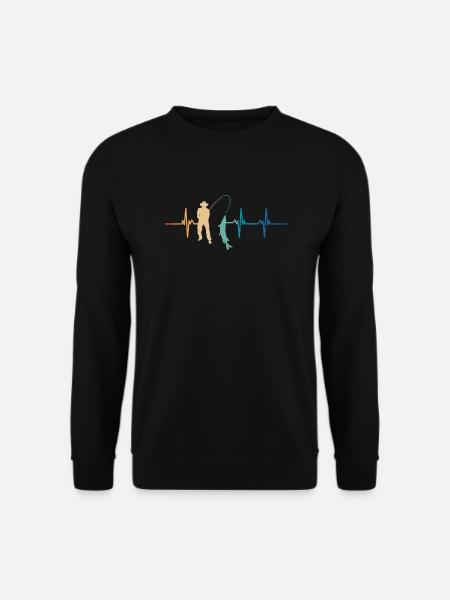 Fisherman's Heartbeat - Unisex Sweatshirt - black