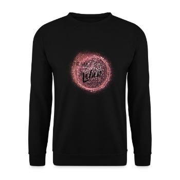 Team Leben - positives Denken - Affirmationen - Unisex Pullover - Schwarz - Vorne - Alina (178cm) & Michal (187cm)