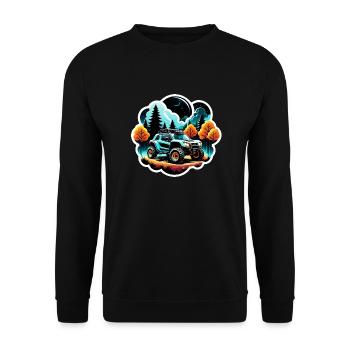 quad et tout terrain - Sweat-shirt Unisexe - noir - Devant - Alina (178cm) & Michal (187cm)