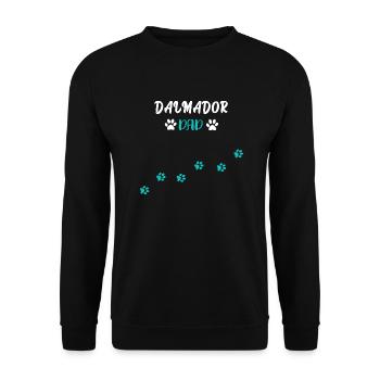 Dalmador Dad I Dalmatiner Labrador Mix - Unisex Pullover - Schwarz - Vorne - Alina (178cm) & Michal (187cm)