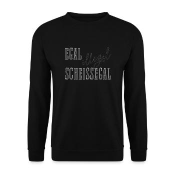 Egal Illegal Scheißegal - Text Spruch summitXpeak - Unisex Pullover - Schwarz - Vorne - Alina (178cm) & Michal (187cm)