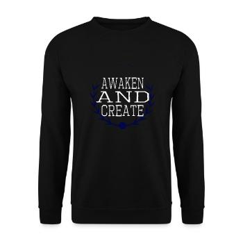 technology awareness present spiritual gift idea - Unisex Sweatshirt - black - Front - Alina (178cm) & Michal (187cm)