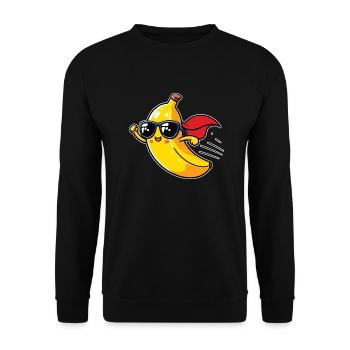 Super-héros banane - Sweat-shirt Unisexe - noir - Devant - Alina (178cm) & Michal (187cm)
