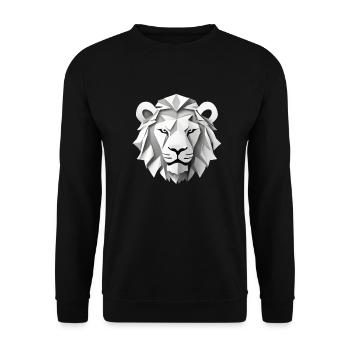 Löwe - Unisex Pullover - Schwarz - Vorne - Alina (178cm) & Michal (187cm)