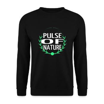 cool present idea natural beauty beating heart - Unisex Sweatshirt - black - Front - Alina (178cm) & Michal (187cm)