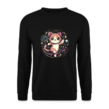 Chat danse - Sweat-shirt Unisexe - noir - Devant - Alina (178cm) & Michal (187cm)