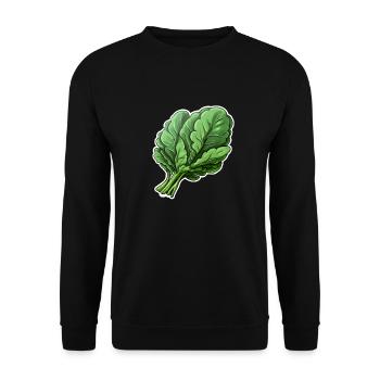 Spinach bunch - Unisex Sweatshirt - black - Front - Alina (178cm) & Michal (187cm)