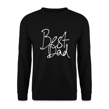 BEST DAD HANDWRITTEN WHITE - Unisex Sweatshirt - black - Front - Alina (178cm) & Michal (187cm)