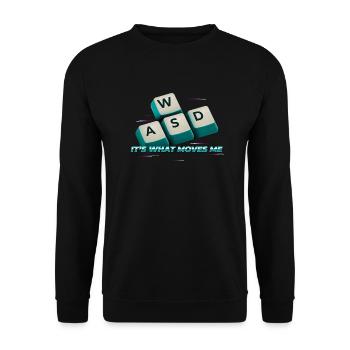 WASD It's What Moves Me - Funny PC Gamer Computer - Unisex Sweatshirt - black - Front - Alina (178cm) & Michal (187cm)