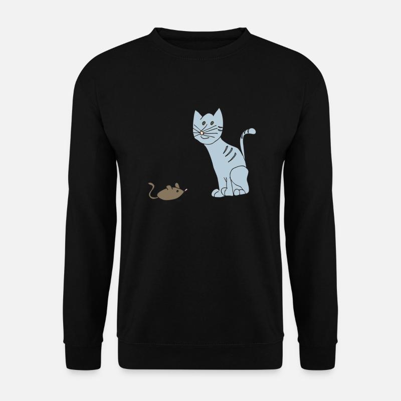 katze und maus - Unisex Pullover - Schwarz