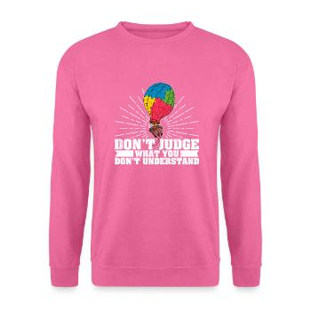 Ballon autiste autisme pièce de puzzle - Sweat-shirt Unisexe - rose - Devant