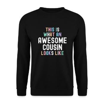 Voici à quoi ressemble un cousin génial - Best - Sweat-shirt Unisexe - noir - Devant - Alina (178cm) & Michal (187cm)