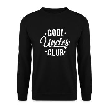 Cool Uncles Club Best Uncle Ever Funny Fathers Day - Unisex Sweatshirt - black - Front - Alina (178cm) & Michal (187cm)