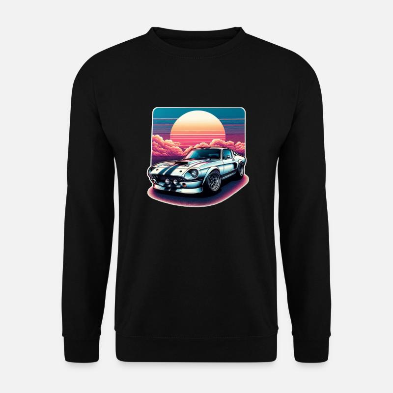 Vintage Car Sunset - Unisex Sweatshirt - black