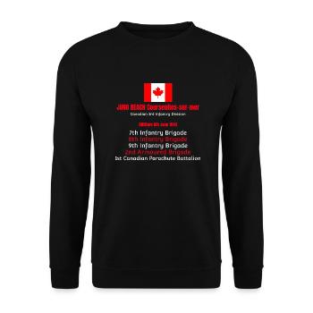 Juno Beach D-Day Range (White wording) - Unisex Sweatshirt - black - Front - Alina (178cm) & Michal (187cm)