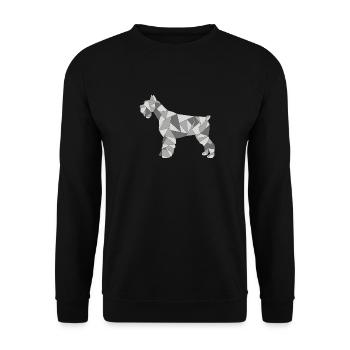 GEOMETRIC SCHNAUZER gris - Sweat-shirt Unisexe - noir - Devant - Alina (178cm) & Michal (187cm)