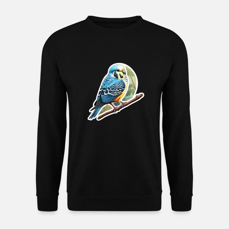 Budgie blue - Unisex Sweatshirt - black