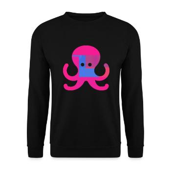 Oktopus - Unisex Pullover - Schwarz - Vorne - Alina (178cm) & Michal (187cm)