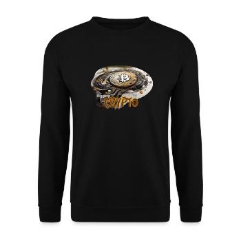 Krypto Währung, crypto digging - Unisex Pullover - Schwarz - Vorne - Alina (178cm) & Michal (187cm)