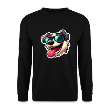 Cool doggy - Unisex Sweatshirt - black - Front - Alina (178cm) & Michal (187cm)