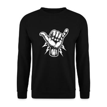 Elektriker Beruf Shirt - Unisex Pullover - Schwarz - Vorne - Alina (178cm) & Michal (187cm)