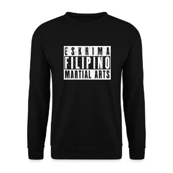 Eskrima - Filipino Martial Arts Geschenk - Unisex Pullover - Schwarz - Vorne - Alina (178cm) & Michal (187cm)