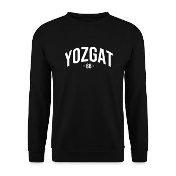 Yozgat 66 Türkei Turkiye Geschenk Urlaub TR Türk - Unisex Pullover - Schwarz - Vorne - Alina (178cm) & Michal (187cm)