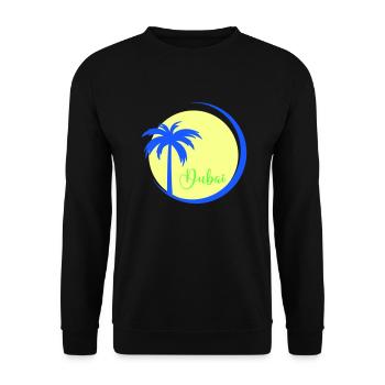palme dubai - Unisex Pullover - Schwarz - Vorne - Alina (178cm) & Michal (187cm)