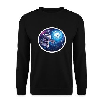 Astronaut in space - Unisex Sweatshirt - black - Front - Alina (178cm) & Michal (187cm)