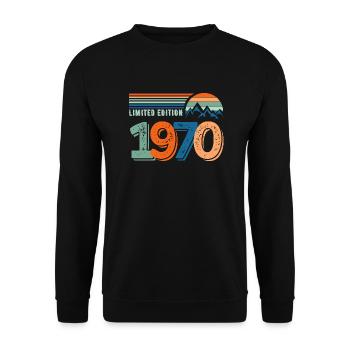 Limitierte Auflage 1970 - Unisex Pullover - Schwarz - Vorne - Alina (178cm) & Michal (187cm)