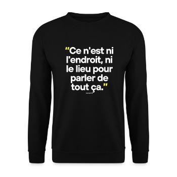 Citation célèbre footballeur coach - Sweat-shirt Unisexe - noir - Devant - Alina (178cm) & Michal (187cm)